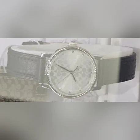 Coach Grey logo dial, grey signature strap