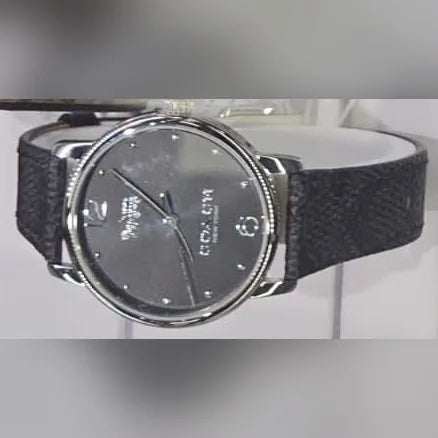 Coach Black dial, black signature strap