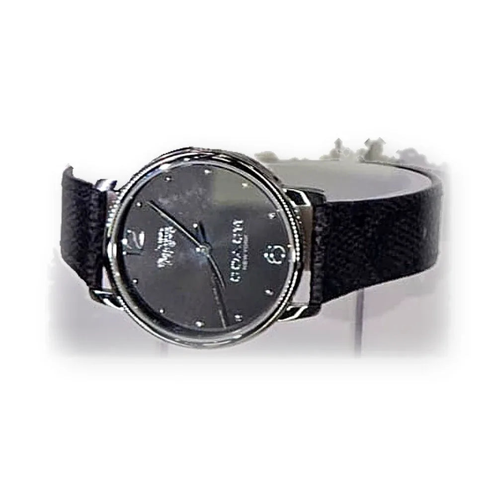 Coach Black dial, black signature strap