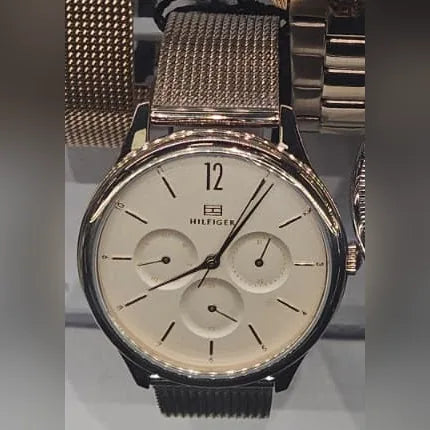 Tommy Hilfiger Rose-gold mesh multifunction
