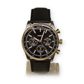 Fossil Chronograph, black dial, gold bezel