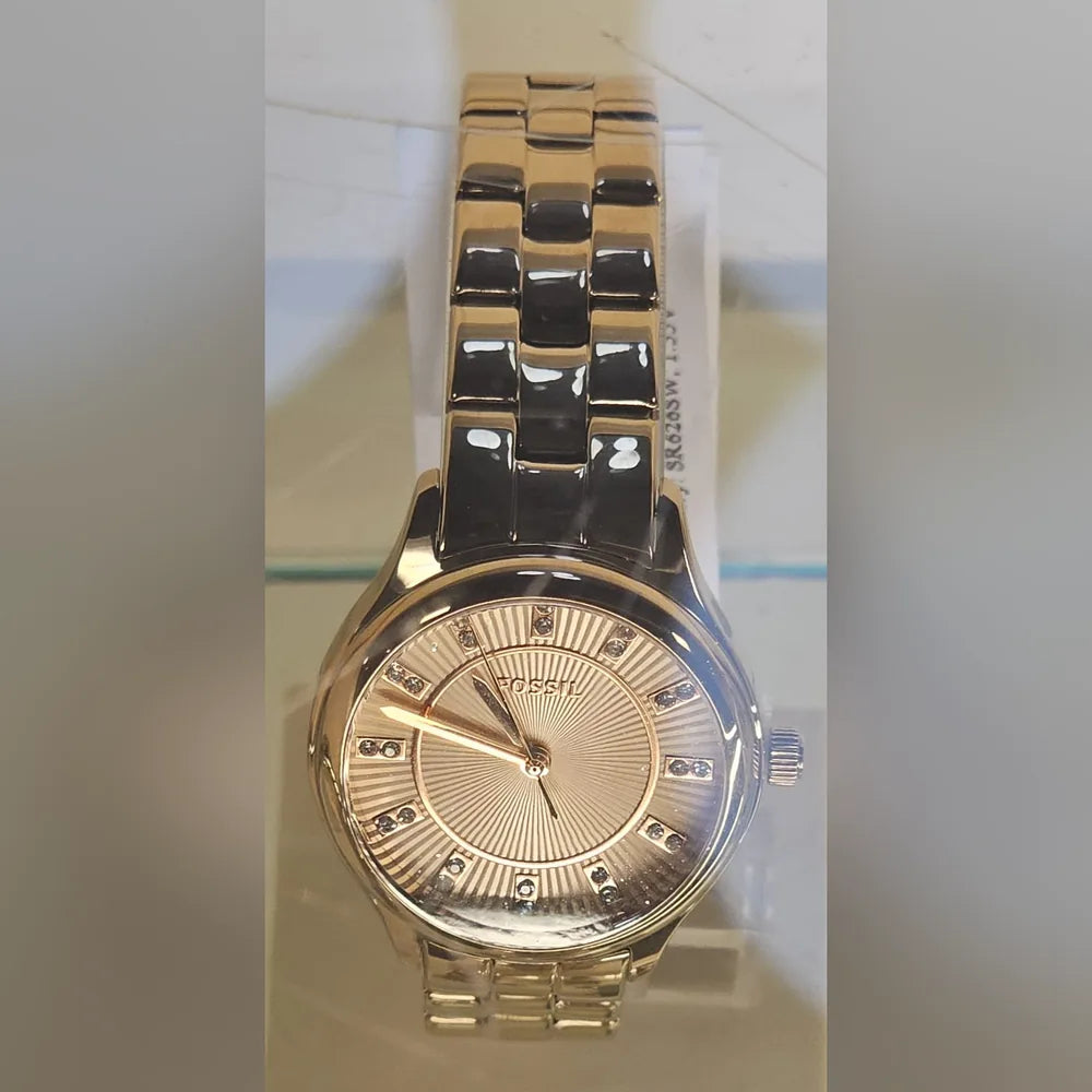 Fossil Gold, champagne sunray dial