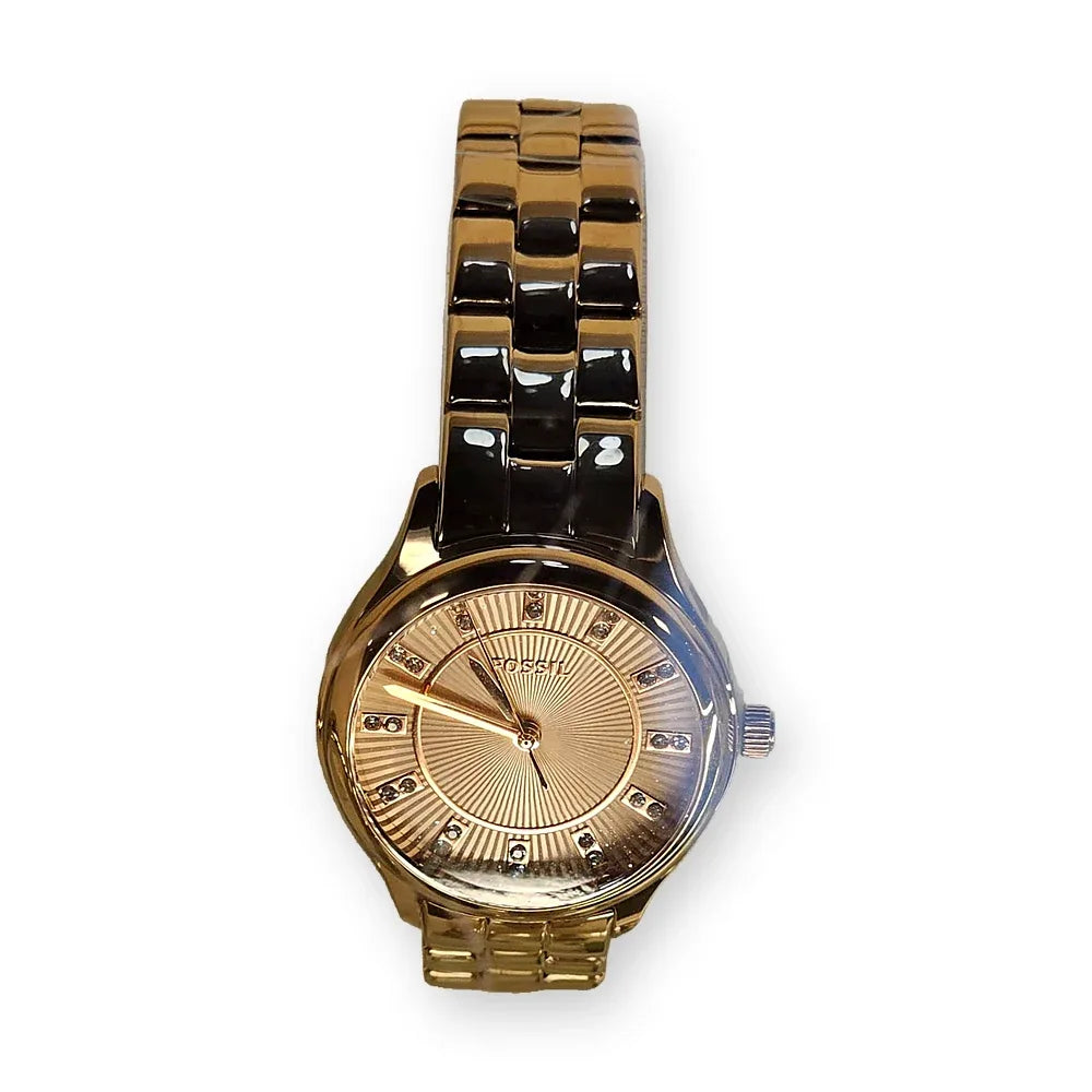 Fossil Gold, champagne sunray dial