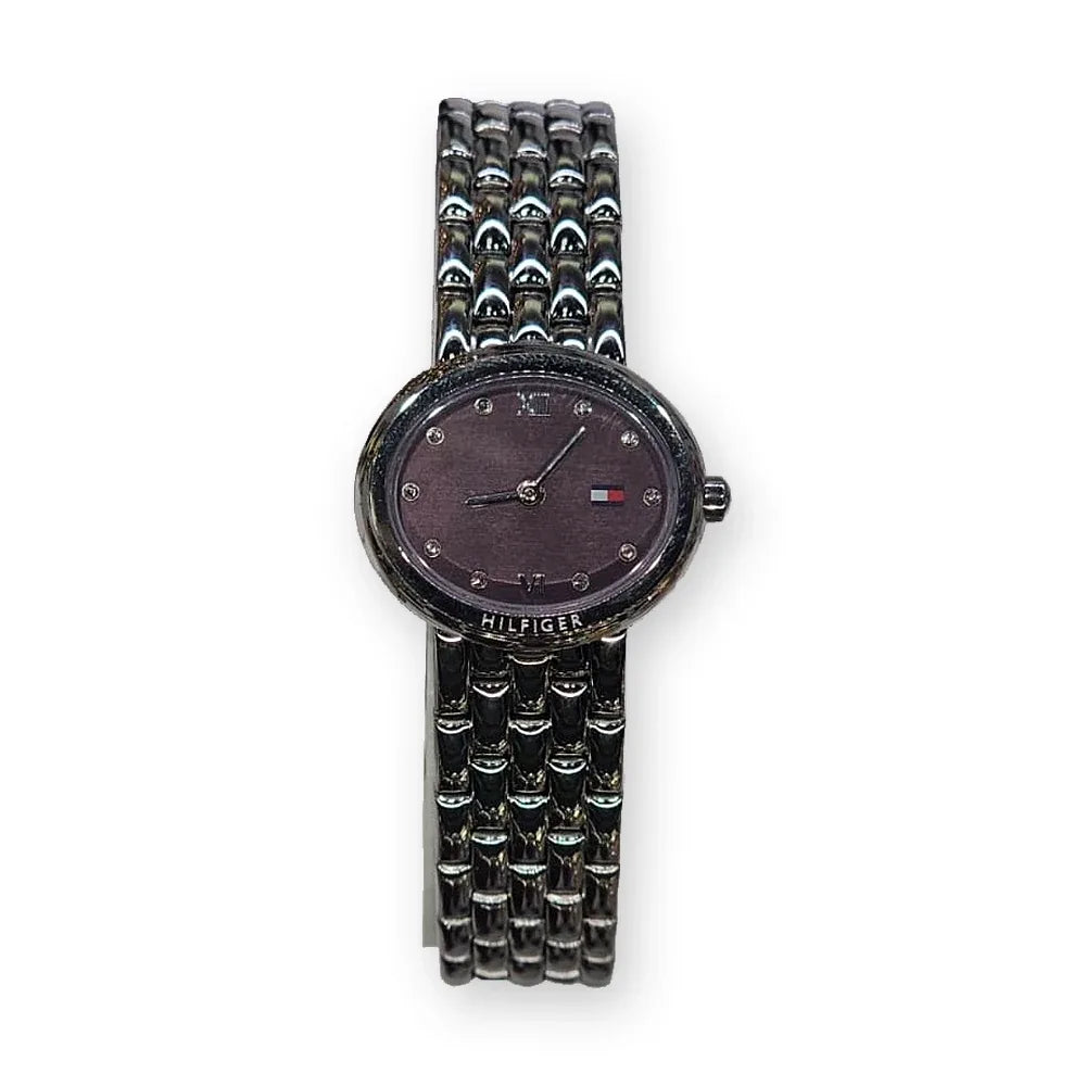 Tommy Hilfiger Petite silver oval, mauve dial