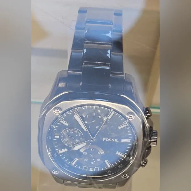 Fossil Blue chronograph, cushion case