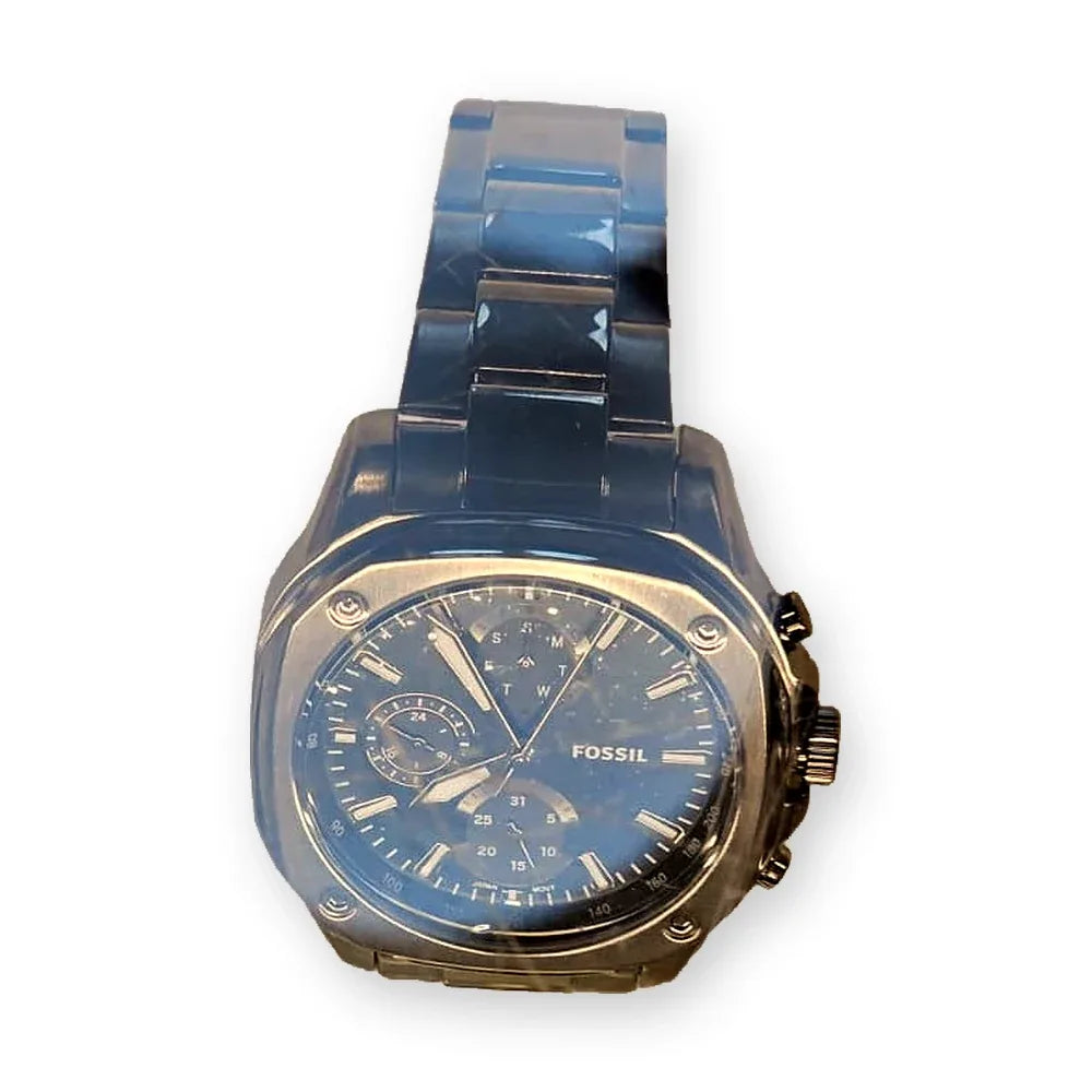 Fossil Blue chronograph, cushion case