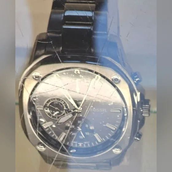 Fossil Silver chronograph, octagonal case