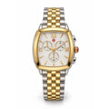 Michele Two-tone chronograph, white dial, gold Roman numerals