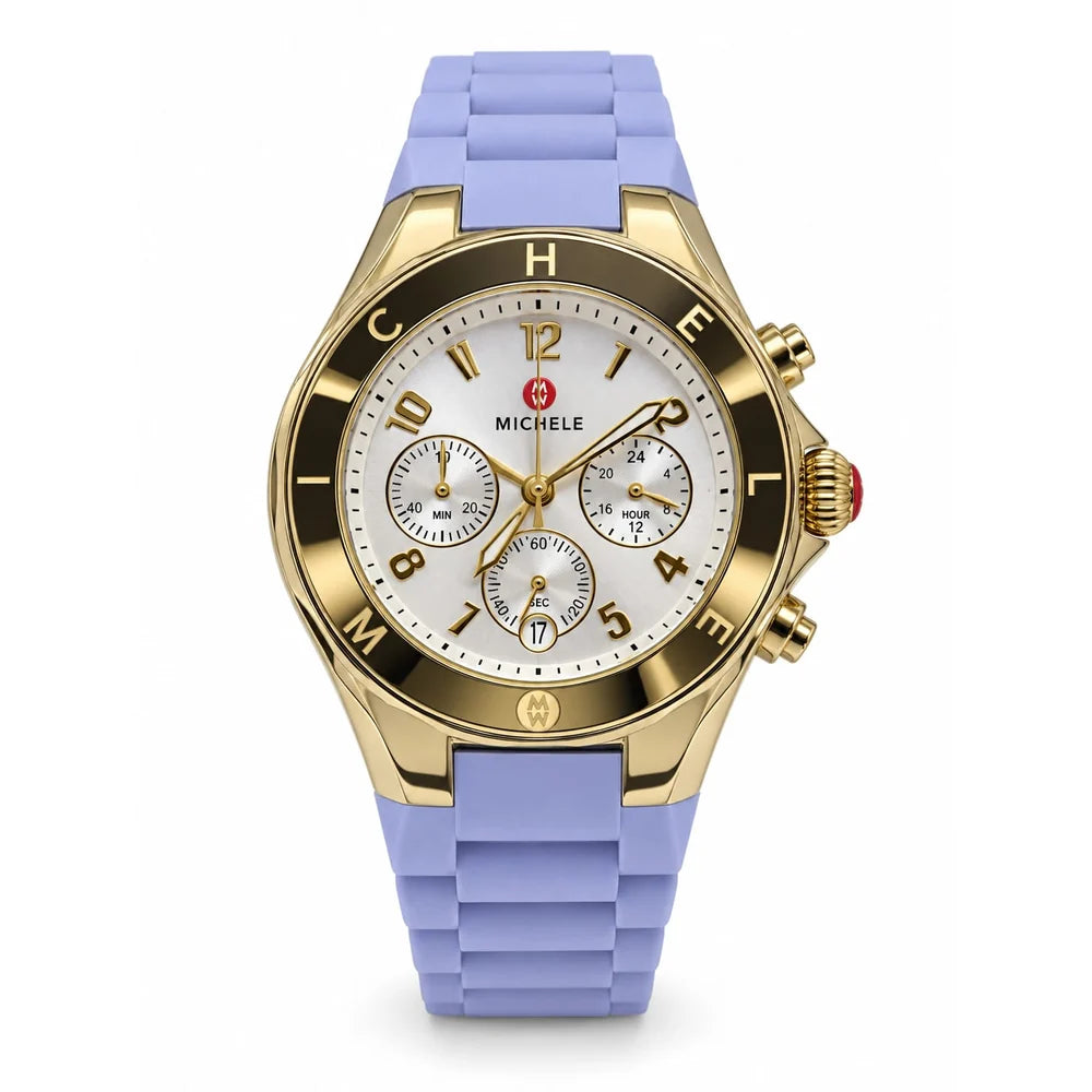 Michele Tahitian, gold-tone, lavender strap