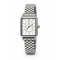 Michele Deco II stainless, white dial, diamond-set frame