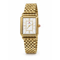Michele Deco II gold-tone, white dial, diamond-set frame