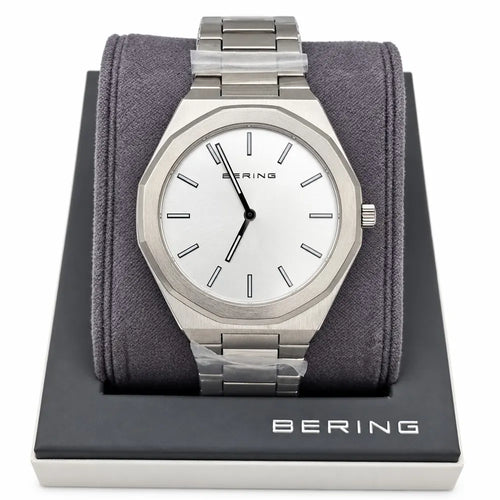 Bering Classic, silver dial, steel bracelet