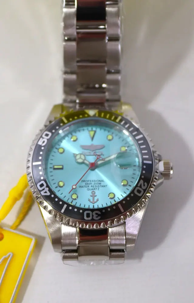Invicta Men’s 37.5mm steel, light blue dial (50145)