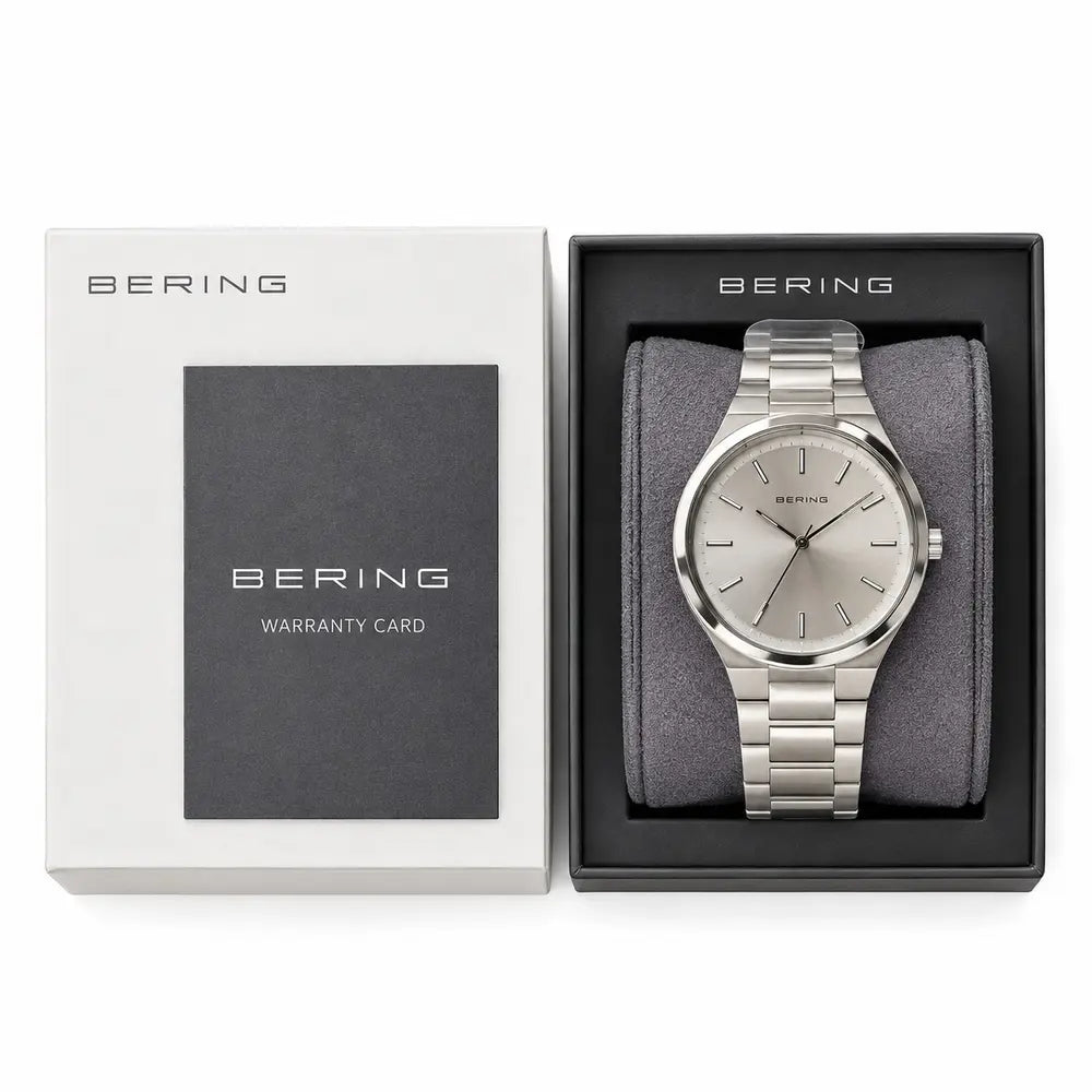 Bering Classic, silver dial, steel bracelet