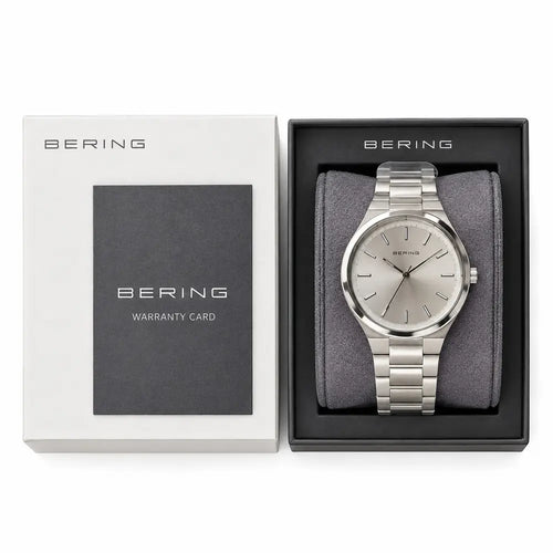 Bering Classic, silver dial, steel bracelet