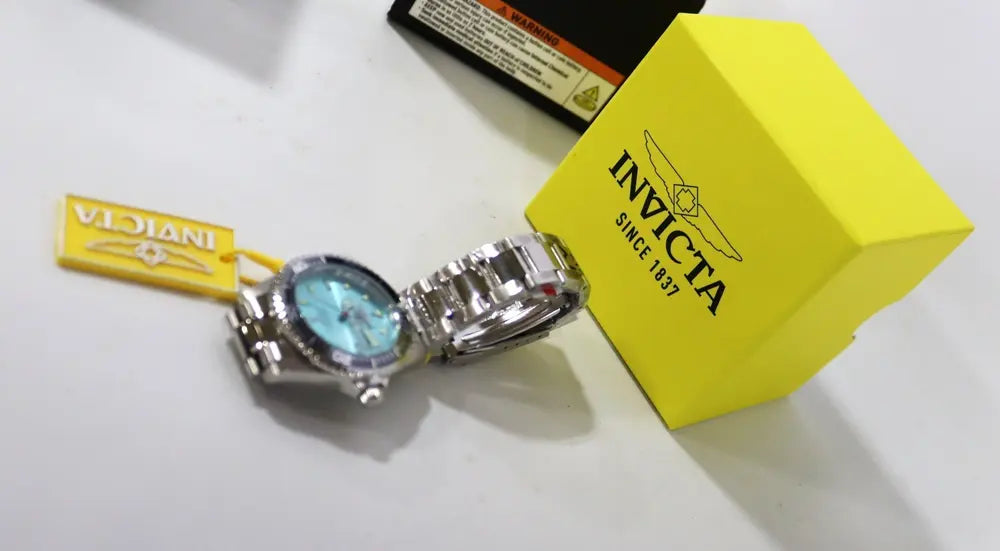 Invicta Men’s 37.5mm steel, light blue dial (50145)