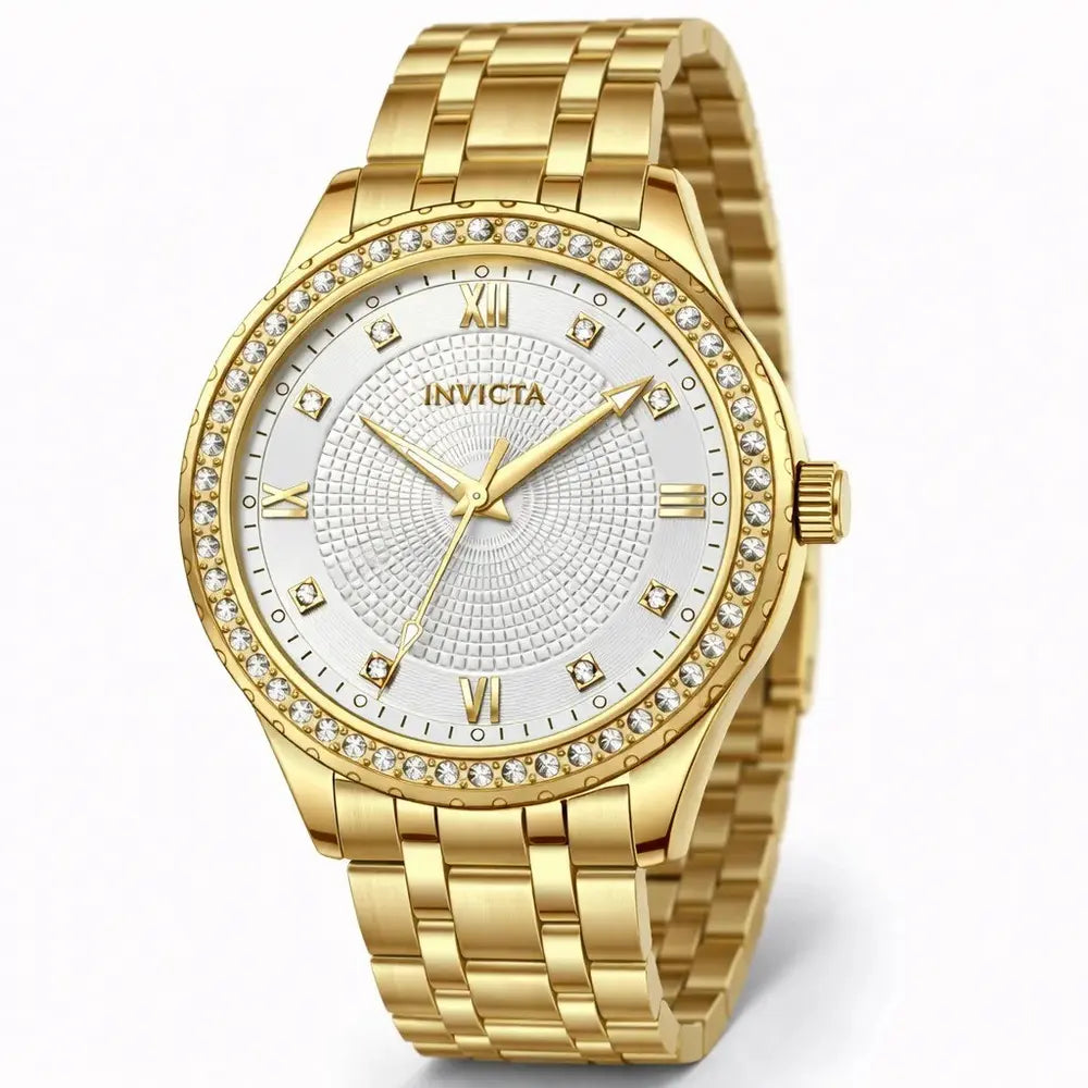 Invicta Wildflower women’s, gold tone, crystal bezel