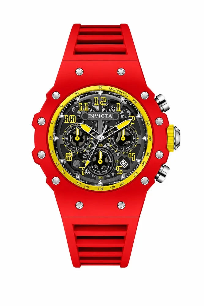 Invicta Racing Valyron chronograph 41mm, red strap