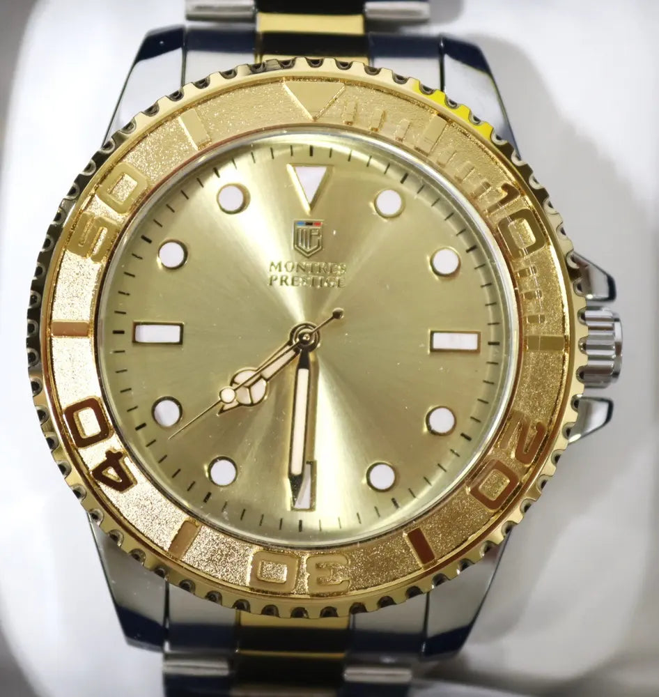 Montres Prestige MPW-0264 two-tone gold diver style, men’s