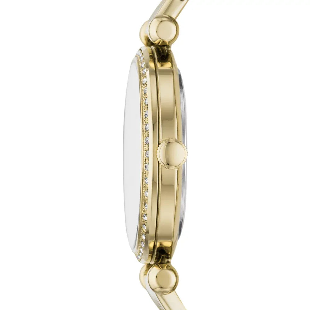 Fossil Gold link, crystal bezel