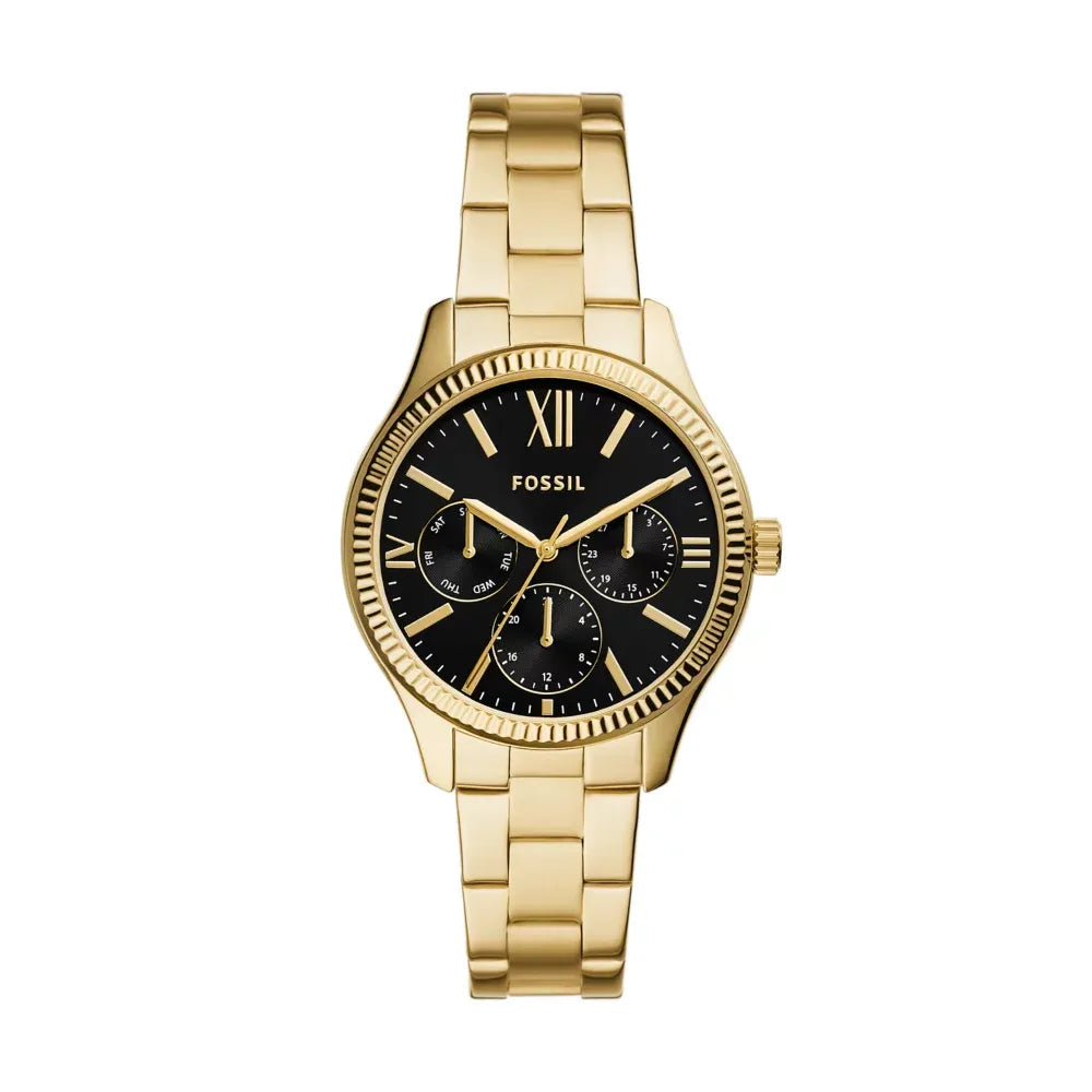 Fossil Gold multifunction, grey dial