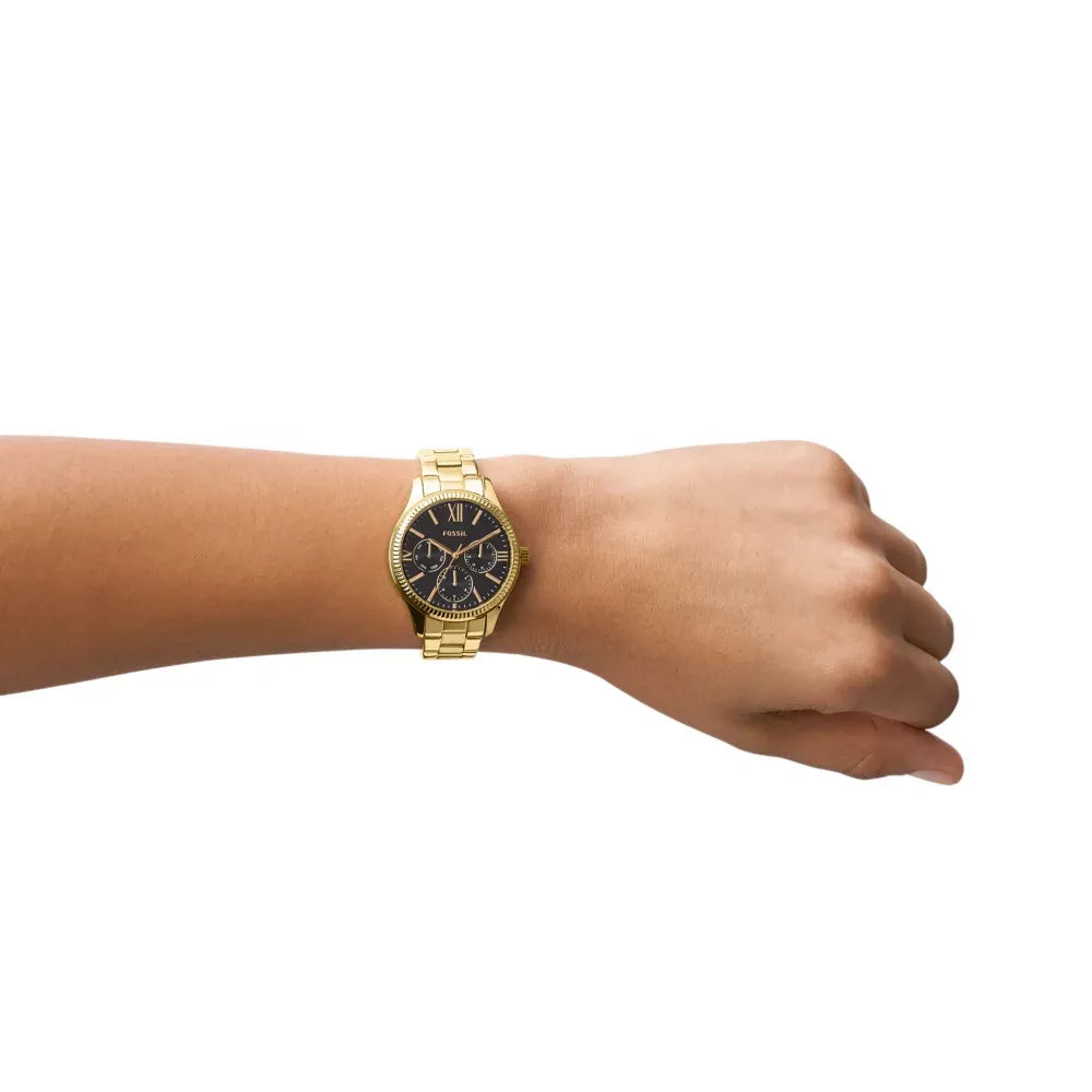 Fossil Gold multifunction, grey dial