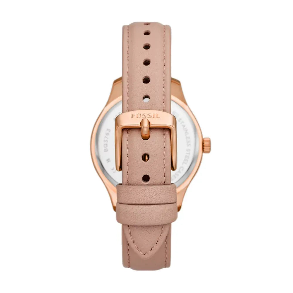 Fossil Rose-gold multifunction, blush dial