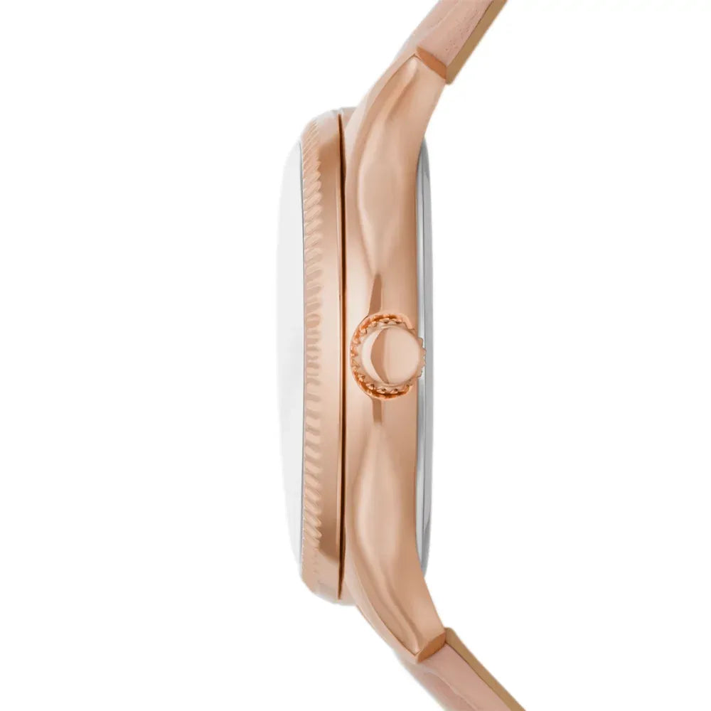 Fossil Rose-gold multifunction, blush dial