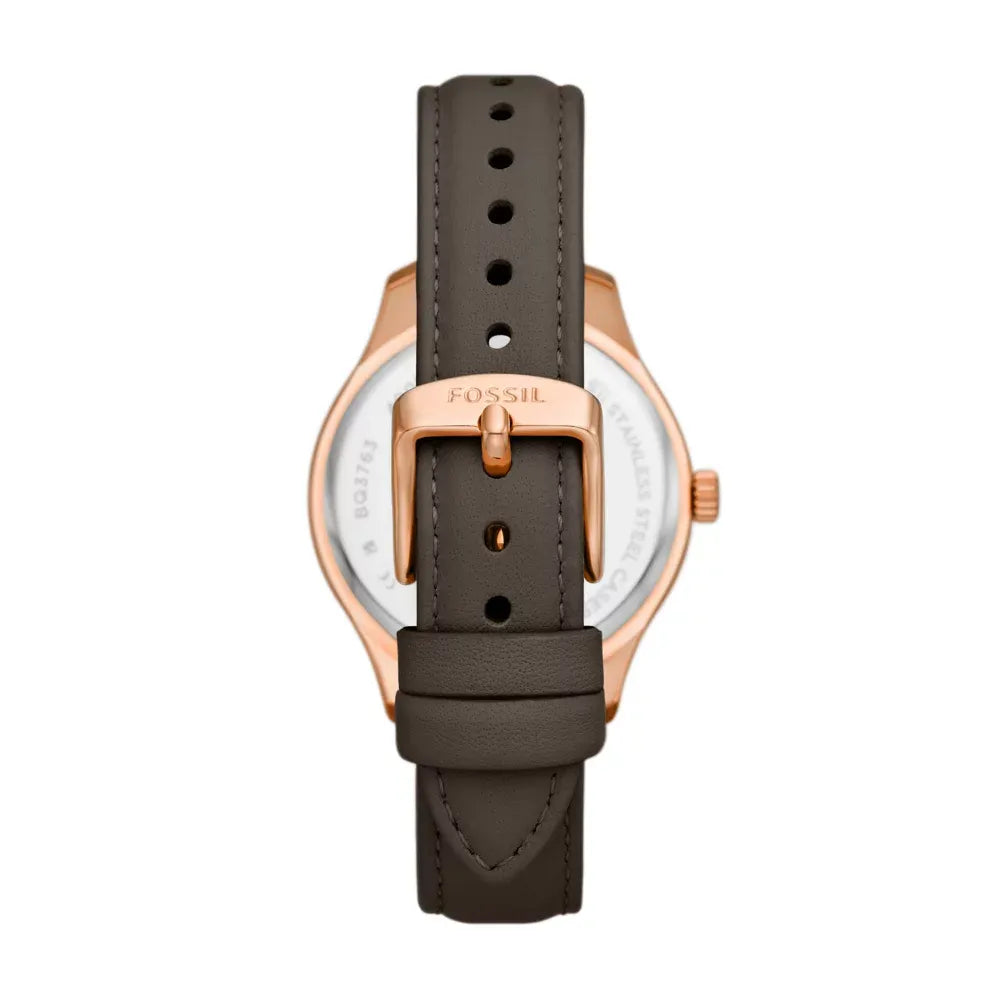 Fossil Rose-gold multifunction, brown dial