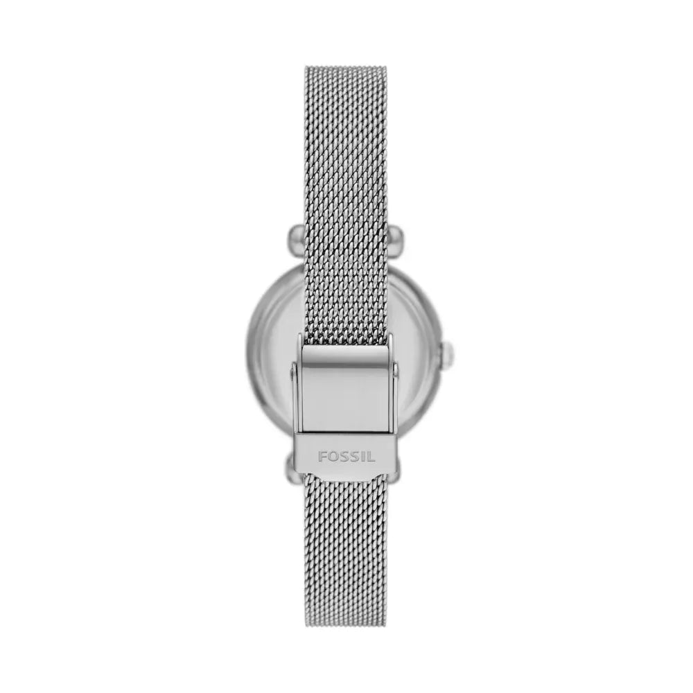 Fossil Silver mesh, mother-of-pearl dial