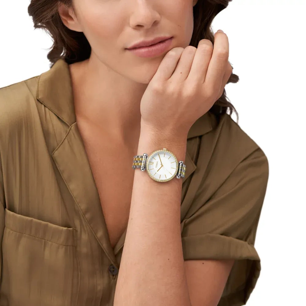 Fossil Two-tone crystal bezel