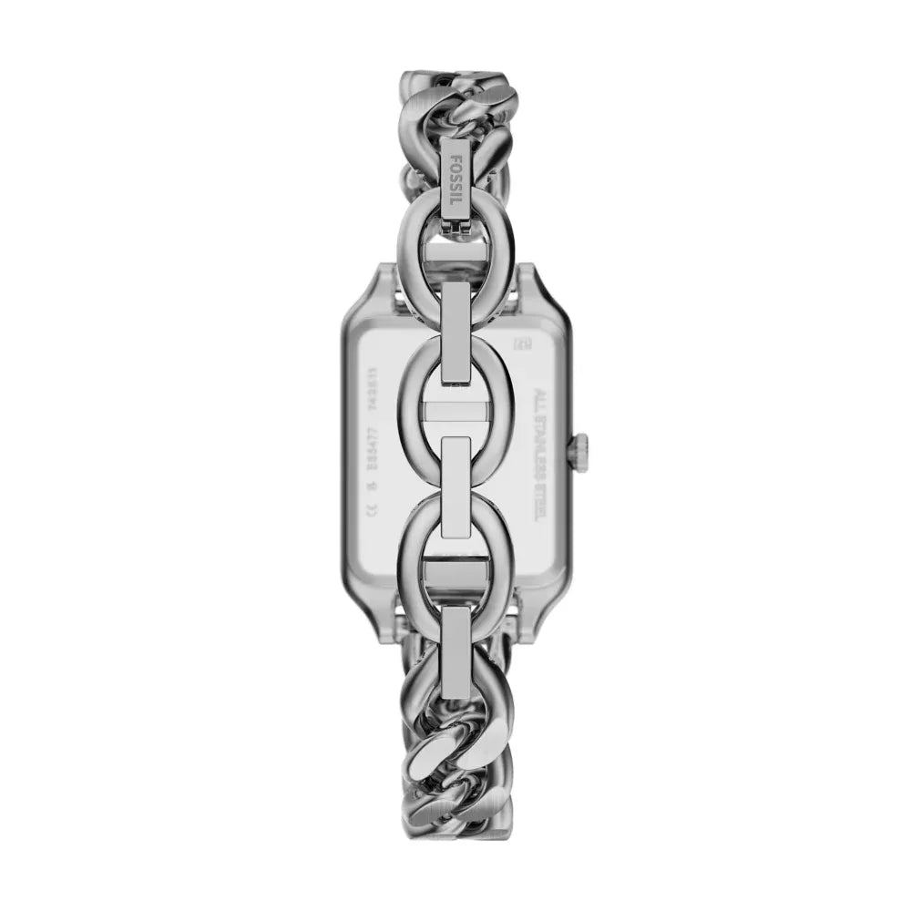 Fossil Silver rectangle, chain bracelet