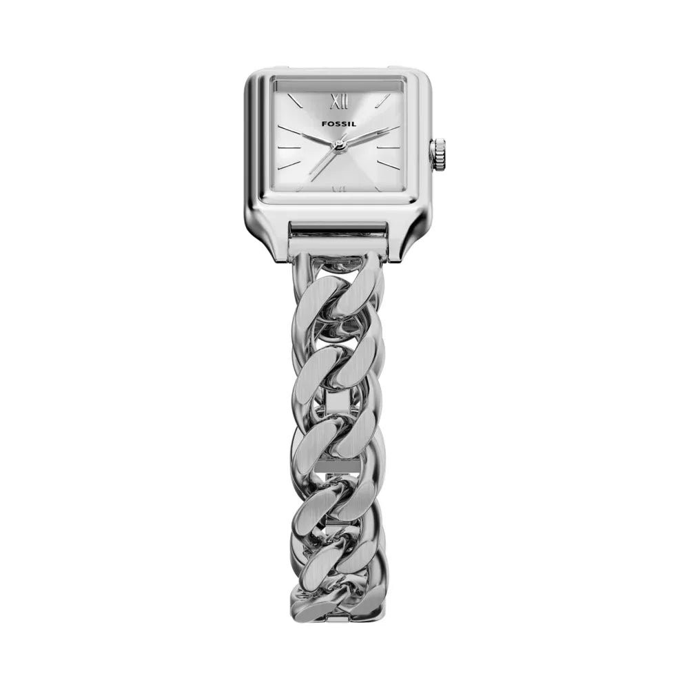 Fossil Silver rectangle, chain bracelet