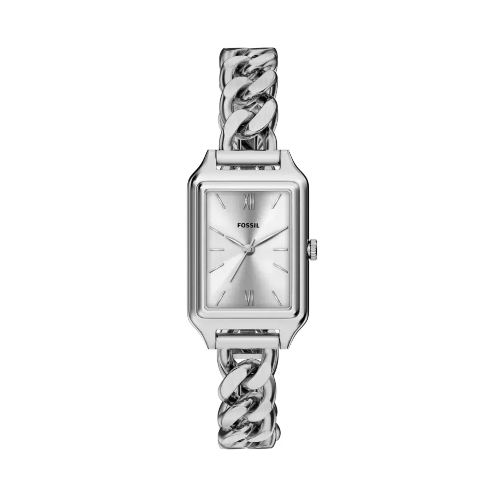 Fossil Silver rectangle, chain bracelet