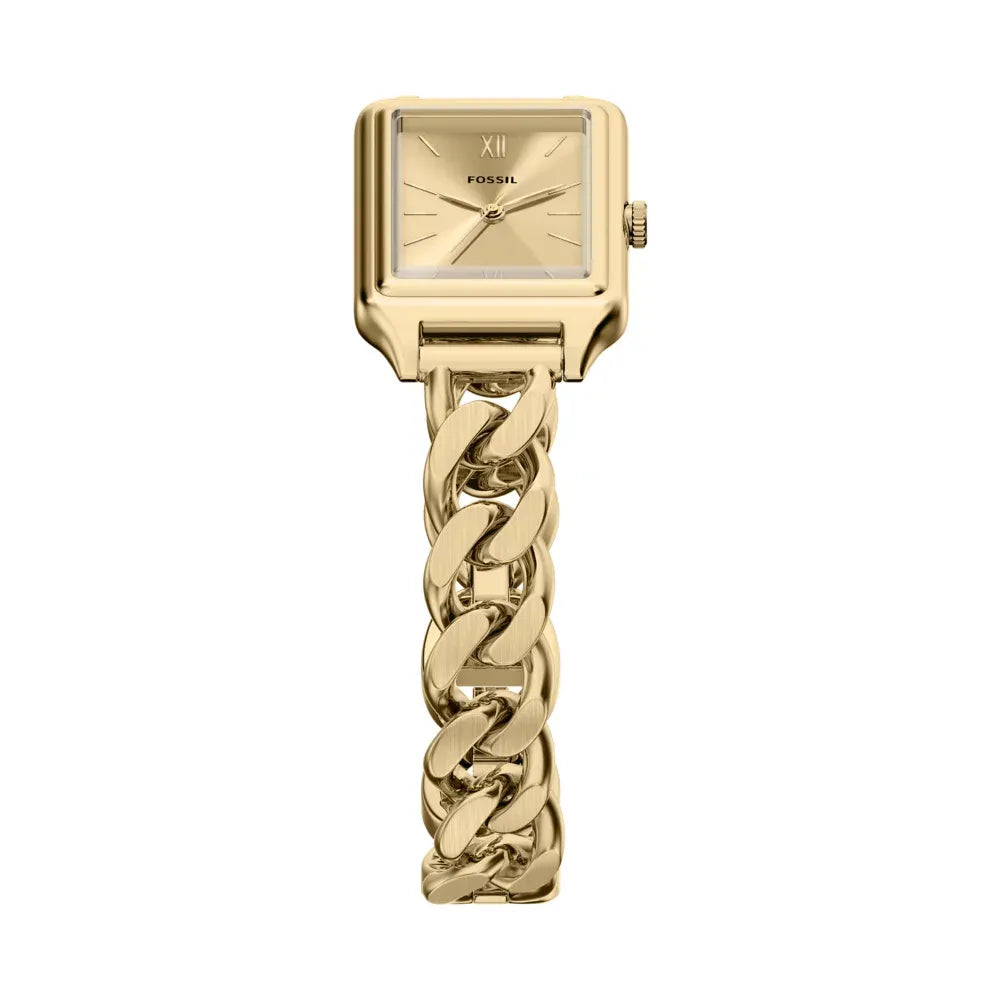 Fossil Gold rectangle, chain bracelet