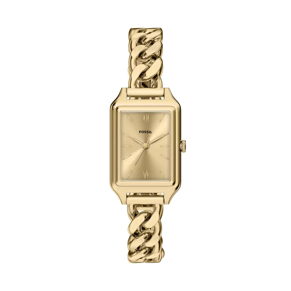 Fossil Gold rectangle, chain bracelet