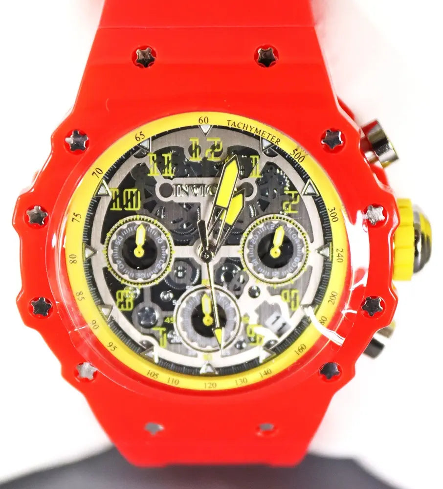Invicta Racing Valyron chronograph 41mm, red strap
