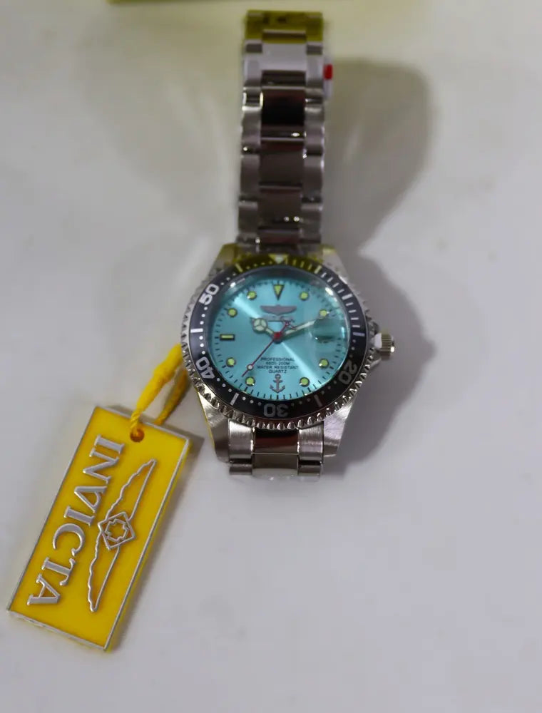 Invicta Men’s 37.5mm steel, light blue dial (50145)