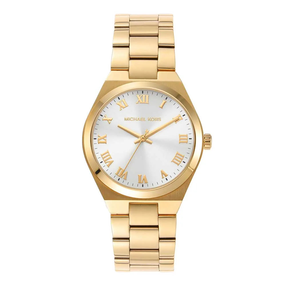 Michael Kors Gold, white Roman dial