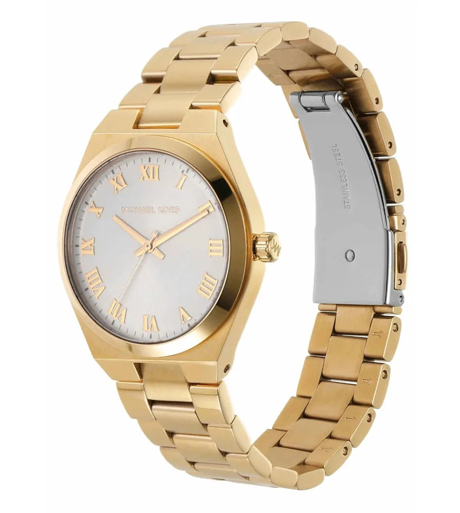 Michael Kors Gold, white Roman dial