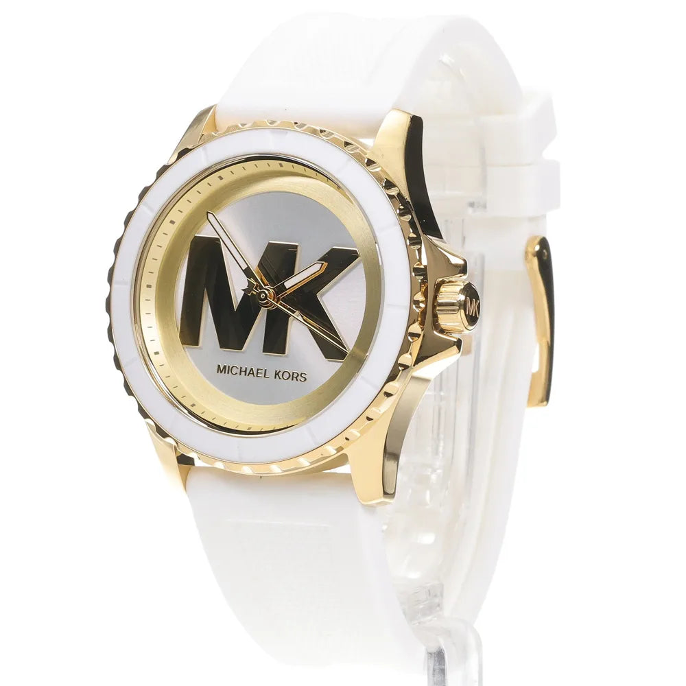 Michael Kors White MK logo, silicone strap
