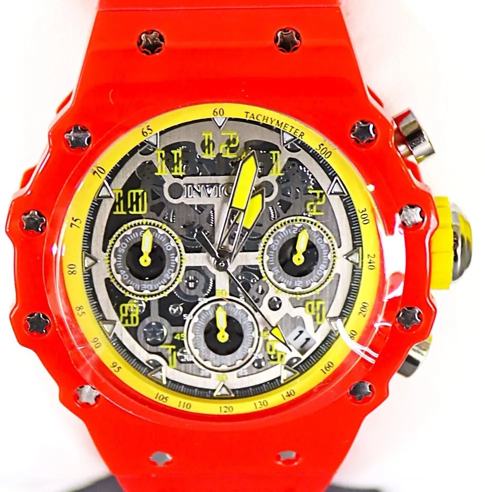 Invicta Racing Valyron chronograph 41mm, red strap