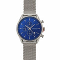 Vincero Chrono S, blue dial, silver mesh