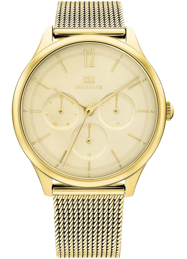 Tommy Hilfiger Rose-gold mesh multifunction