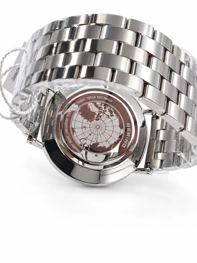 Bering Classic 40mm, white dial, day & date